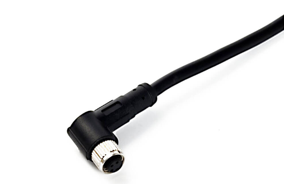 M5 Female Right Angle Overmolded Cable 3 PIN
