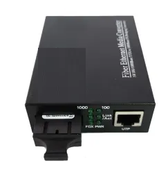 1000M Fiber Media Converter Works at 100/1000Mbps in Full-Duplex mode for both TX port and FX port