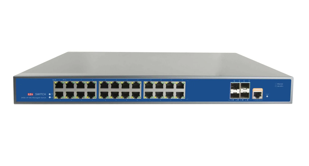28 Ports Layer 3 Managed PoE Switch with 10G Uplink