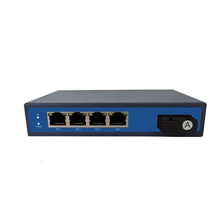 5 Ports Full Gigabit PoE Switch with 1*SC Uplink Port