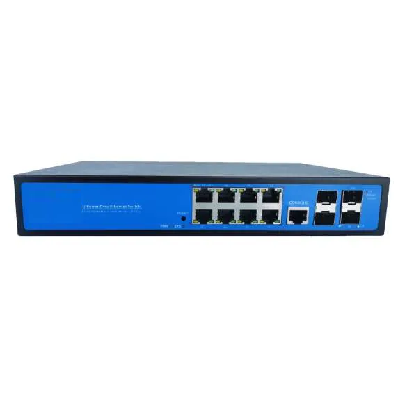 8 Port Managed PoE Switch with 4*10G-SFP+