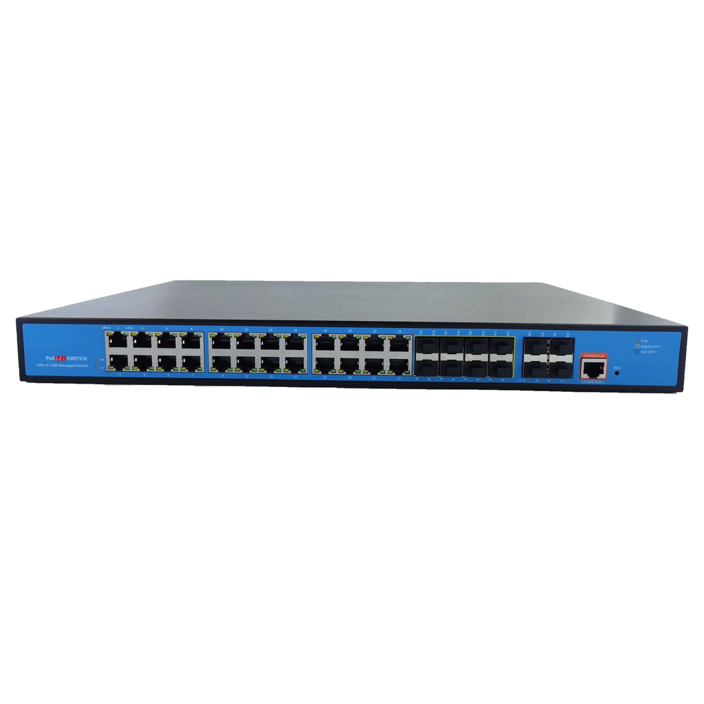 36 Ports Managed PoE Switch with 4*10G-SFP+
