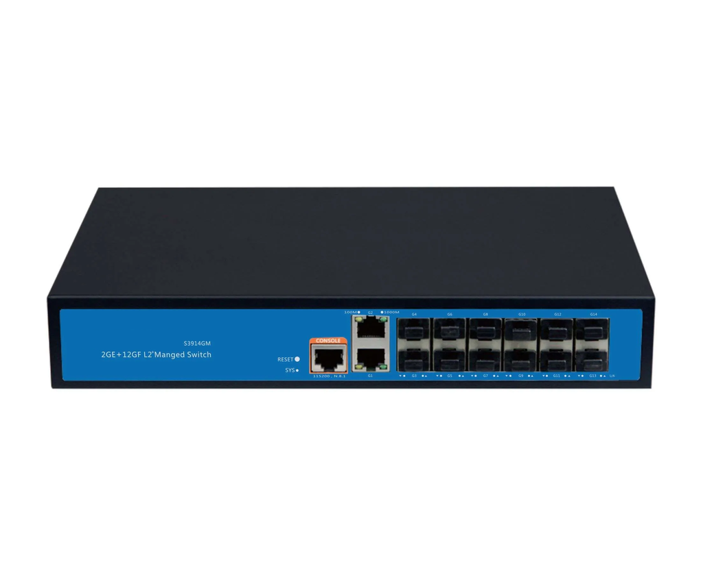 14 Port L2+ Fiber Managed Switch