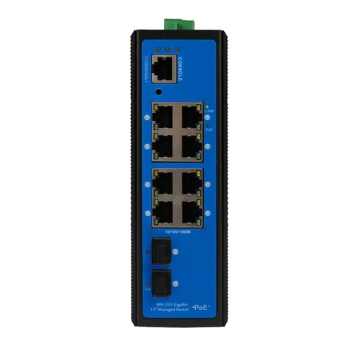 [XC-PIS3810M-8GE] 10 Ports Full Gigabit Managed Industrial PoE Switch