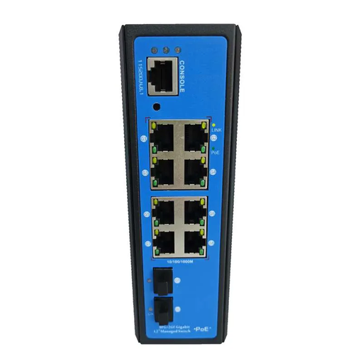 [XC-PIS6810M-8GE] 8 Port 2.5G Managed Industrial PoE Switch